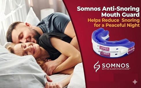 Somnos Anti Snore Mouthguard - Adjustable Sleep Mouth Guard for Snoring - Lightweight, Comfortable, and Effective for Reducing Snoring - Better Sleep Starts Here™ - Large Size … in Saudi Arabia
