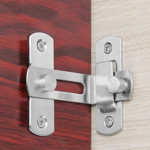 Portable Door Lock, Door Latch 90 Degree Right Angle Gate Latch Buckle Bolt Barn Sliding Lock Barrel Bolt for Doors and Windows Household Accessories in Saudi Arabia
