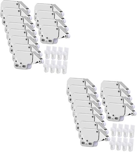 Cabinet Door 24 pcs Kitchen Push-in Cupboard Cabinet Drawer and Open Wardrobe Puch Loaded Mini Touch Latches Keyless Spring for Bounce Catch Release Lock Door to Tip Push Door Locks in Saudi Arabia