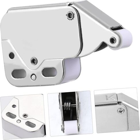 Cabinet Door 24 pcs Kitchen Push-in Cupboard Cabinet Drawer and Open Wardrobe Puch Loaded Mini Touch Latches Keyless Spring for Bounce Catch Release Lock Door to Tip Push Door Locks in Saudi Arabia