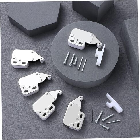 Cabinet Door 24 pcs Kitchen Push-in Cupboard Cabinet Drawer and Open Wardrobe Puch Loaded Mini Touch Latches Keyless Spring for Bounce Catch Release Lock Door to Tip Push Door Locks in Saudi Arabia
