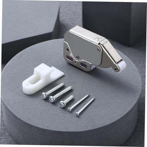 Cabinet Door 24 pcs Kitchen Push-in Cupboard Cabinet Drawer and Open Wardrobe Puch Loaded Mini Touch Latches Keyless Spring for Bounce Catch Release Lock Door to Tip Push Door Locks in Saudi Arabia