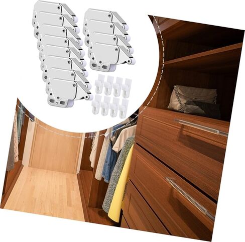 Cabinet Door 24 pcs Kitchen Push-in Cupboard Cabinet Drawer and Open Wardrobe Puch Loaded Mini Touch Latches Keyless Spring for Bounce Catch Release Lock Door to Tip Push Door Locks in Saudi Arabia
