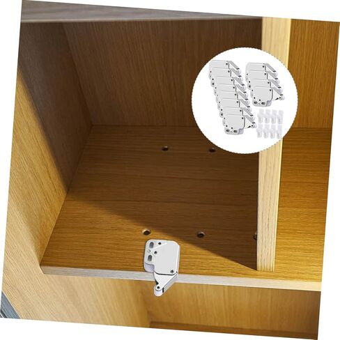 Cabinet Door 24 pcs Kitchen Push-in Cupboard Cabinet Drawer and Open Wardrobe Puch Loaded Mini Touch Latches Keyless Spring for Bounce Catch Release Lock Door to Tip Push Door Locks in Saudi Arabia