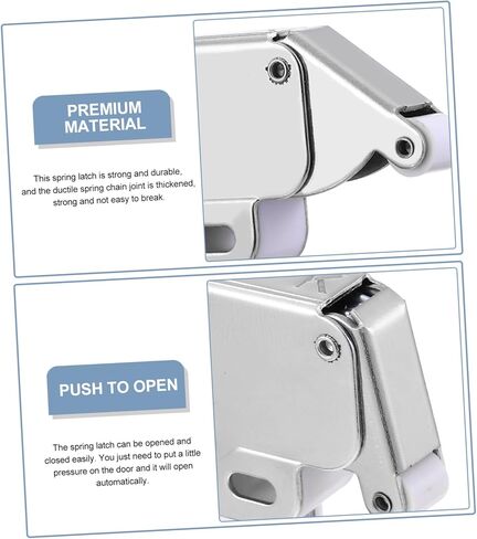 Cabinet Door 24 pcs Kitchen Push-in Cupboard Cabinet Drawer and Open Wardrobe Puch Loaded Mini Touch Latches Keyless Spring for Bounce Catch Release Lock Door to Tip Push Door Locks in Saudi Arabia