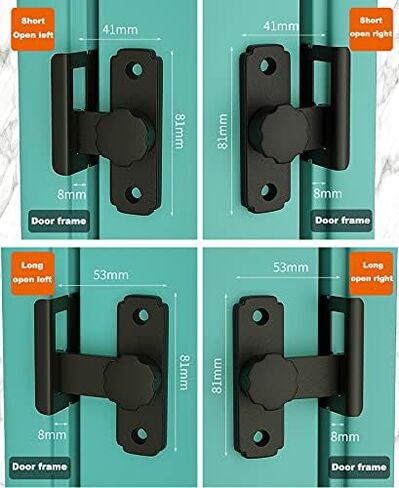 Portable Door Lock, Flip Door Latch 90 Degree Moving Door Right Angle Buckle Privacy Lock,Sliding Barn Door Lock and Latch Bolt Lock Cam Lock in Saudi Arabia