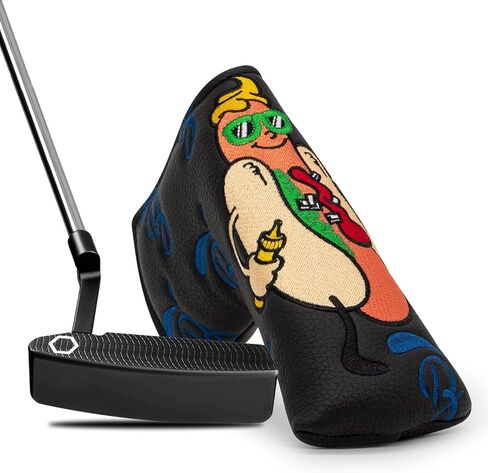 Putter Covers Hotdog Mallet Putter Headcover Blade Putter Covers Leather Golf Headcover with Magnetic Golf Club Cover for All Brand in Saudi Arabia