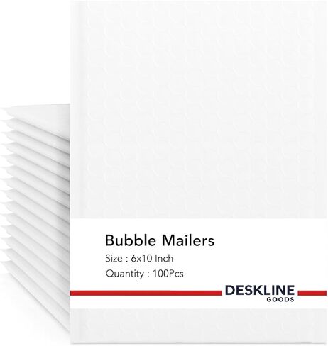 100-Pack #0 Bubble Mailers – 6x10" | Made in USA | Recyclable in Saudi Arabia