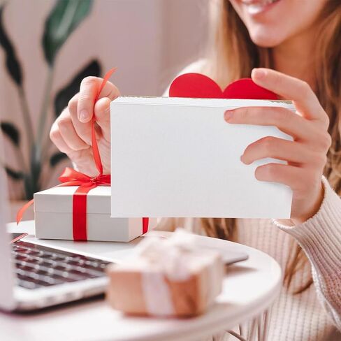 500 قطعة من رسائل البريد الصلبة مقاس 6.5 × 4.5 بوصة مع أظرف شحن لبطاقات الشحن من الورق المقوى الأبيض ذاتية اللصق تبقى مسطحة لصورة ورق المستندات المضغوطة in Kuwait