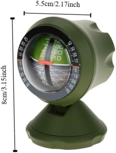 Green ABS Inclinometer with Luminous Display - High Precision Angle Slope Meter for Vehicle, Boat & Outdoor Use Adjustable Gradient Balancer‌ in Saudi Arabia