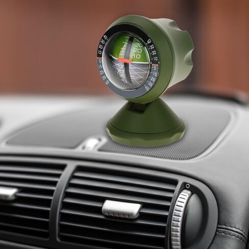 Green ABS Inclinometer with Luminous Display - High Precision Angle Slope Meter for Vehicle, Boat & Outdoor Use Adjustable Gradient Balancer‌ in Saudi Arabia