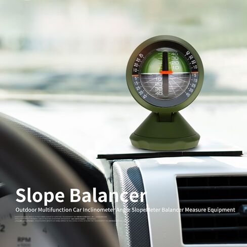 Green ABS Inclinometer with Luminous Display - High Precision Angle Slope Meter for Vehicle, Boat & Outdoor Use Adjustable Gradient Balancer‌ in Saudi Arabia