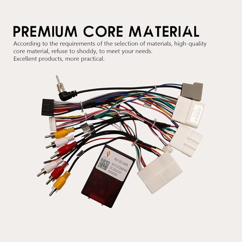 Car Radio Wiring Harness for Nissan Rogue, Altima 13-18, Qashqai X-Trail Frontier Sentra 14-18, 16 PIN Stereo Wire Cable Fit Aftermarket Android Head Unit, Retain SWC, Backup Camera, Bose AMP in Kuwait