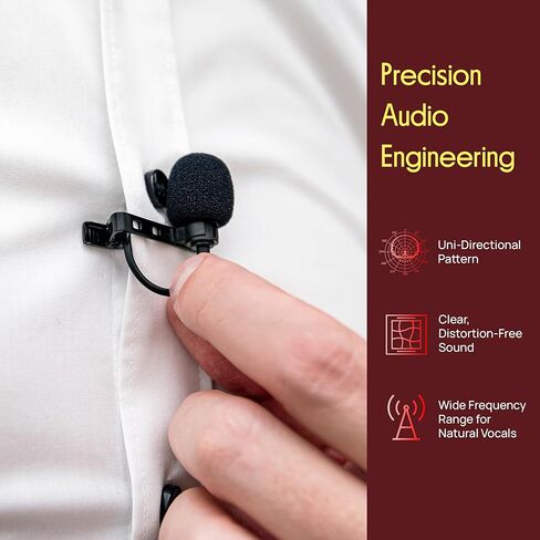 Pyle Wireless Microphone System | Includes 8 Lavalier and 8 Headset Mics with 300 ft Range | 8-Channel UHF Mic Kit with 100 Selectable Frequencies & Clear Audio | for Conferences, Meetings, & Events in Saudi Arabia