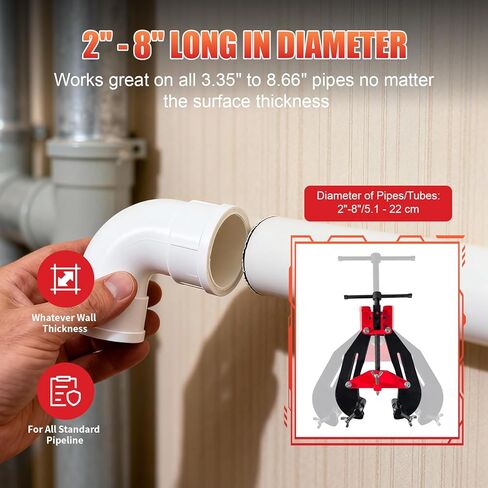 مشبك أنابيب من 2 إلى 8 بوصة، أداة محاذاة لحام بمقبض T سريعة التحرير للأنابيب والفلنجات والمحملات in Kuwait