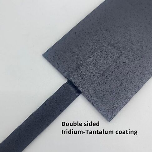 MMO Titanium Anode Electrode with Iridium Tantalum Coating – 100 * 50mm for Electrolysis, Electroplating, Water Treatment - Acid/Alkali Resistance, Long Service Life in Kuwait