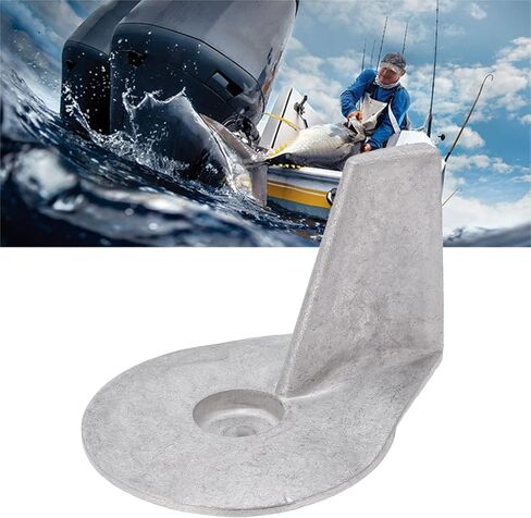 Outboard Trim Tab Anode, Boat Motor Trim Tab Anode Aluminum Alloy 822157T2 Replacement for Mariner 25‑50 2 4 Stroke in Kuwait