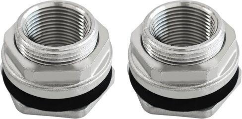3/4" Water Tank Connector, Stainless Steel Bulkhead Fitting Female Thread, Garden Hose Thru-bulk Fitting for Home Improvement, DIY in Saudi Arabia