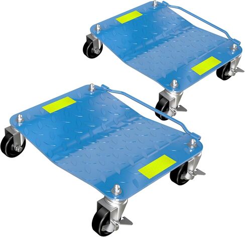 مجموعة دوللي سيارة بسعة 4,6000 رطل، دوللي عجلة سيارة مع شريط عاكس، دمية متحركة للسيارة مع عجلة وفرامل دوارة 360 درجة، دوللي مركبة شديدة التحمل مع مقبض محمول، لتحريك السيارة in Kuwait