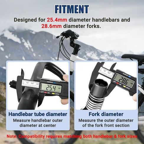 PSLER Adjustable Bike Stem - 25.4mm Handlebar & 28.6mm Fork, 100mm Center Length, Aluminum Bicycle Handlebar Stem Riser for E-Bike/Cycling Bike, for Height/Angle Adjustment in Saudi Arabia