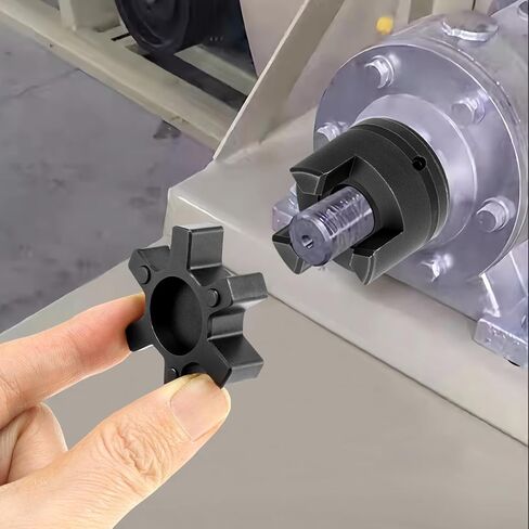 QWORK 1/2" to 3/4" L075 Flexible 3-Piece L-Jaw Coupling Coupler Set for Log Splitters, with NBR Rubber Spider in Saudi Arabia