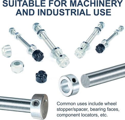 HQRP 4-Pack 3/4" أطواق عمود فولاذي صلب مع طلاء مطلي بالزنك - أطواق عمود متينة مناسبة للآلات والاستخدام الصناعي in Kuwait