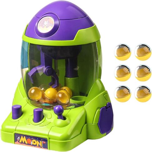 Claw Machine Table Game Mini Arcade Game Novelty Control The Levers with 6 Mini Balls Hand Crank Grab Doll Toy Party Favors, Violet in Saudi Arabia