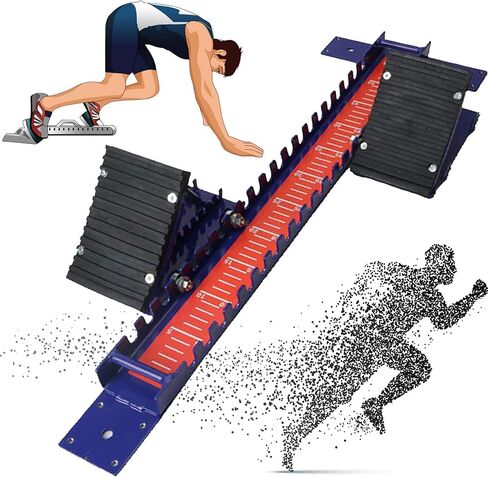 School and Training Starting Blocks, Aluminum Alloy Running Blocks Come with 6 Plastic Track Spikes and 2 Sand Spikes for Plastic Track Cinder Tracks,Blue, Blue in Saudi Arabia