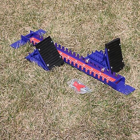School and Training Starting Blocks, Aluminum Alloy Running Blocks Come with 6 Plastic Track Spikes and 2 Sand Spikes for Plastic Track Cinder Tracks,Blue, Blue in Saudi Arabia