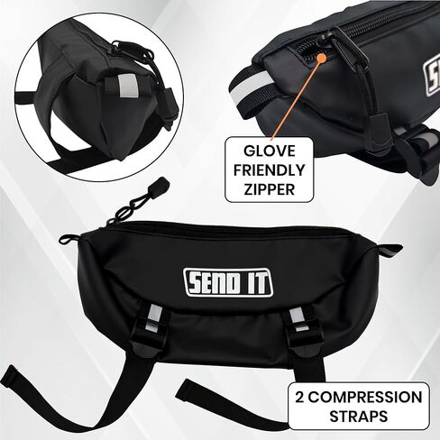 Waterproof Dirtbike Handlebar Bag | Compact Motorcycle Handle Bar Storage Pouch | Universal Fit Dirt Bike Bag for Trail & Adventure Riding | Durable Surron Bar Bag in Kuwait