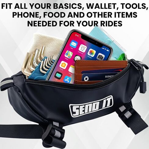 Waterproof Dirtbike Handlebar Bag | Compact Motorcycle Handle Bar Storage Pouch | Universal Fit Dirt Bike Bag for Trail & Adventure Riding | Durable Surron Bar Bag in Kuwait