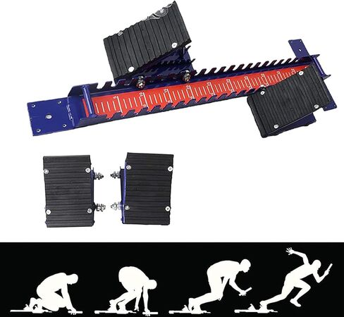 Lightweight Aluminum Starting Block for Track and Field, Multi-Functional with 4 Adjustable Pedal Angles, Ideal for Athletics Training on Plastic Runway and Cinder Track in Saudi Arabia