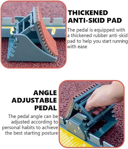 Portable Adjustable Athletics Starting Block with Handles - Strong, Easy to Carry for Track & Field, Ideal for Plastic Cinder Surfaces, Perfect for Sprinters. in Saudi Arabia