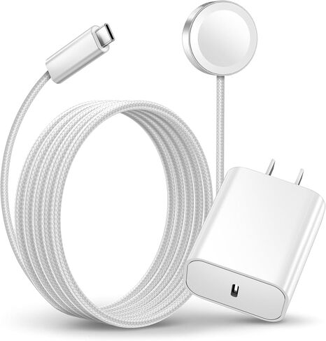 xiwxi Magnetic Charging Cable for Apple Watch Charger,[USB A Port] Wireless iWatch Charger Cables Compatible with iWatch Series Ultra/10/9/8/7/6/SE/SE2/5/4/3/2[3.6FT/1.1M],Black in Kuwait