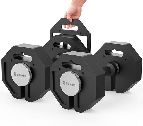 Eisenlink Adjustable Dumbbell Set, 9.5-50/80lb, 2.5lb Increments, Quick-Lock Octagonal Weight Dumbbells for Home Gym Fitness (50/80lb×2) in Saudi Arabia
