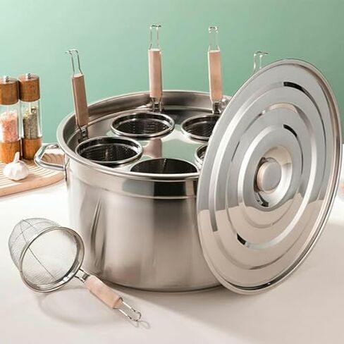 Heavy Duty Stainless Steel Stockpot and Pasta Cooker Set with Colander Inserts - Versatile Multi-Cookware for Home Kitchen and Commercial Restaurant Use in Saudi Arabia