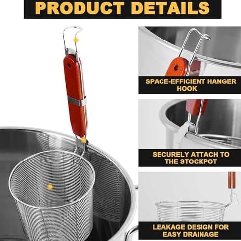 Pasta Cooker Insert Set with Strainer & Colander - Divider for Effortless Cooking, Perfect for Home & Restaurant Meal Prep, Durable Kitchen Essential in Saudi Arabia