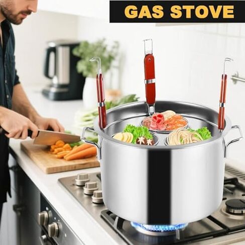 Pasta Cooker Insert Set with Strainer & Colander - Divider for Effortless Cooking, Perfect for Home & Restaurant Meal Prep, Durable Kitchen Essential in Saudi Arabia
