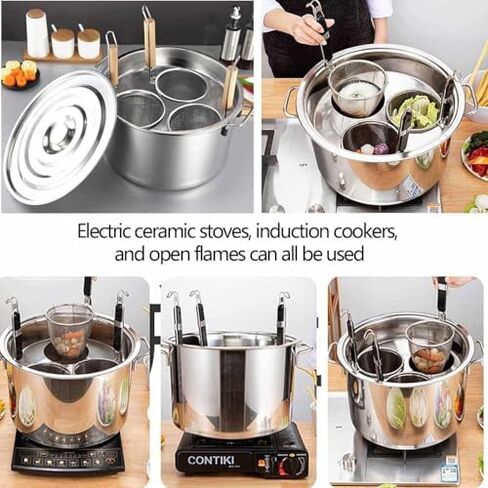 Pasta Cooker Insert Set with Strainer & Colander - Divider for Effortless Cooking, Perfect for Home & Restaurant Meal Prep, Durable Kitchen Essential in Saudi Arabia