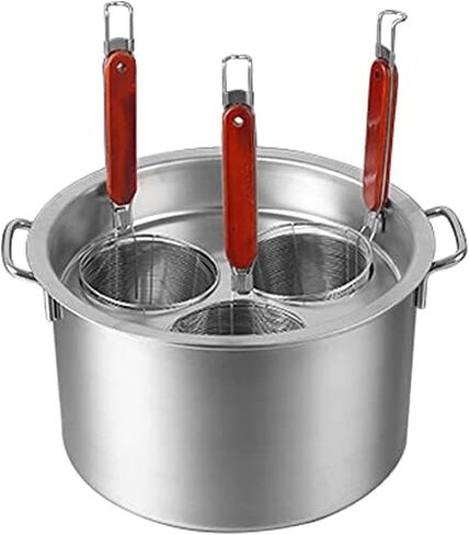 مجموعة طباخ المعكرونة التجارية من الفولاذ المقاوم للصدأ، تتضمن وعاء المخزون وسلة مصفاة للبخار للمطبخ وأدوات الطبخ والمطاعم، 4 فتحات in Kuwait