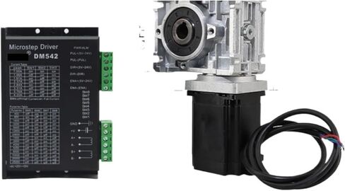 Stepper Motor Driver High Torque Worm Gear 57 2.8N Reducer Set 030 Speed Ratio 1:5/7.5/10/15/20/30/40/50/60/80 with DM542(Ratio 30) in Saudi Arabia