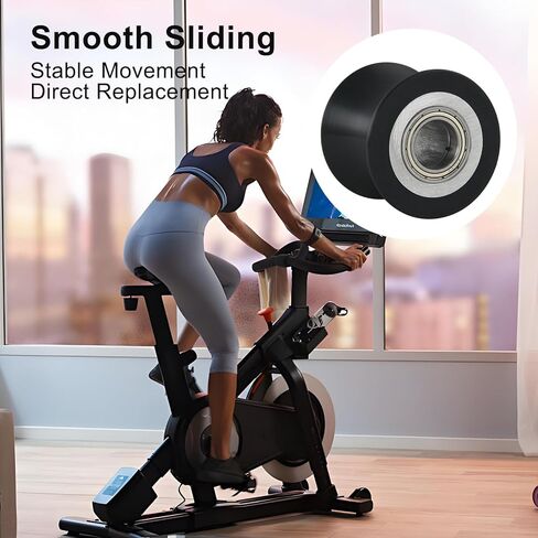 أسطوانة عجلة توجيه U Groove، مواد البولي يوريثين، هادئة وناعمة، متوافقة مع Schwinn E614 E616 430 470 100367 100383، استبدال أسطوانة العجلة البيضاوية 8004225 in Kuwait