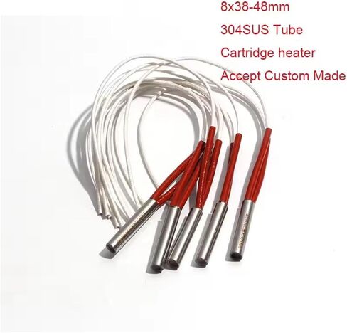 304SS Heater 8mm x 40-48mm 380V 95W-120W for Industrial Ovens - 5 Pack(220V,100W 8x40mm) in Kuwait