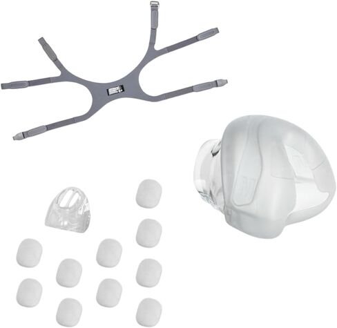 Generic F & P E-son Bundle - (1) Medium Large Headgear, (1) Large Nasal Cushion and (1) Diffuser with 10 filters, Gray in Saudi Arabia