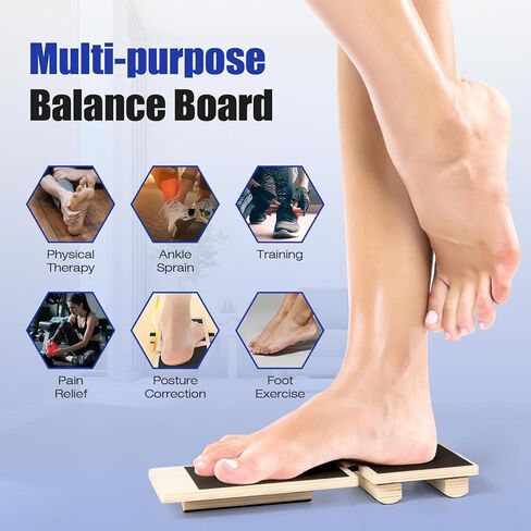 Enmja Ankle Balance Board, Foot Strengthener Exerciser for Sprained, Foot Stability Trainer, Single Leg Foot Stretcher, Posture Corrector, Physical Therapy for Plantar Fasciitis Relief in Kuwait