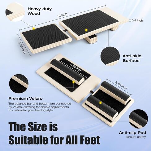 Enmja Ankle Balance Board, Foot Strengthener Exerciser for Sprained, Foot Stability Trainer, Single Leg Foot Stretcher, Posture Corrector, Physical Therapy for Plantar Fasciitis Relief in Kuwait