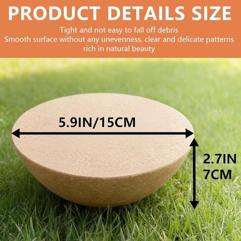 Balance board Cork Hemisphere, 15cm diameter 7cm height, balance trainer, Fitness Balance Ball for adults and children, for rehabilitation equipment, yoga, Pilates aids,Environmentally Friendly Design in Saudi Arabia