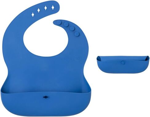 Smileytot Silicone Baby Bib | BPA مجاني متين الماسك الماسك الماسك للأطفال والأطفال الصغار. مقاومة للماء وقابلة للتعديل. in Saudi Arabia