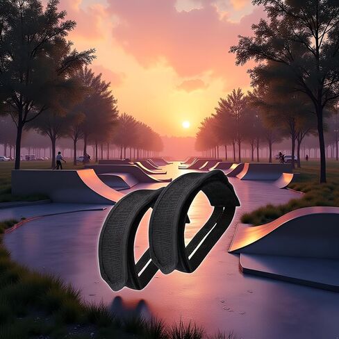 قطعتان من أشرطة الدواسات ذات الشعاع الأسود لركوب الدراجات للأطفال وأشرطة دواسة القدم ومشابك أصابع القدم وشريط لدواسات الدراجة ذات التروس الثابتة وأجزاء المرابط in Kuwait