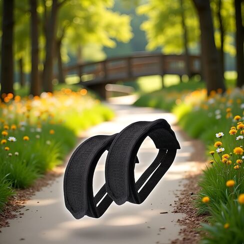 قطعتان من أشرطة الدواسات ذات الشعاع الأسود لركوب الدراجات للأطفال وأشرطة دواسة القدم ومشابك أصابع القدم وشريط لدواسات الدراجة ذات التروس الثابتة وأجزاء المرابط in Kuwait